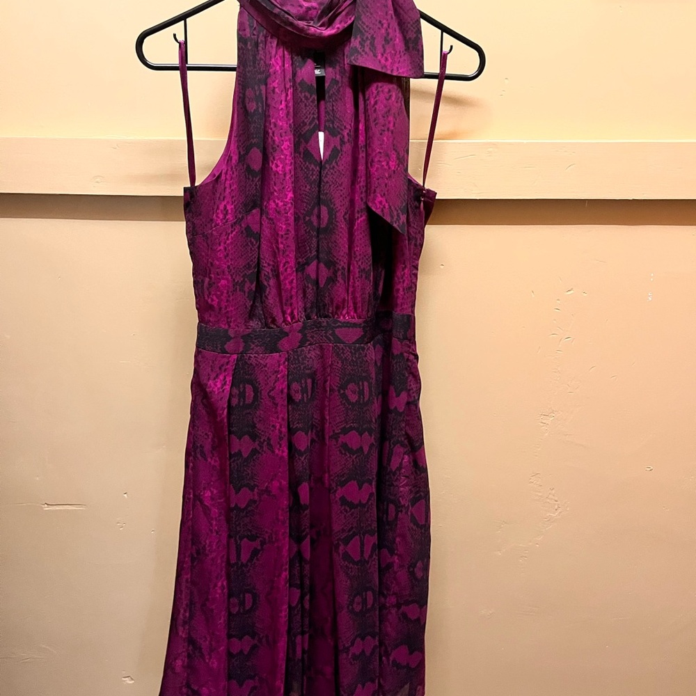 White House Black Market Backless Magenta Dress